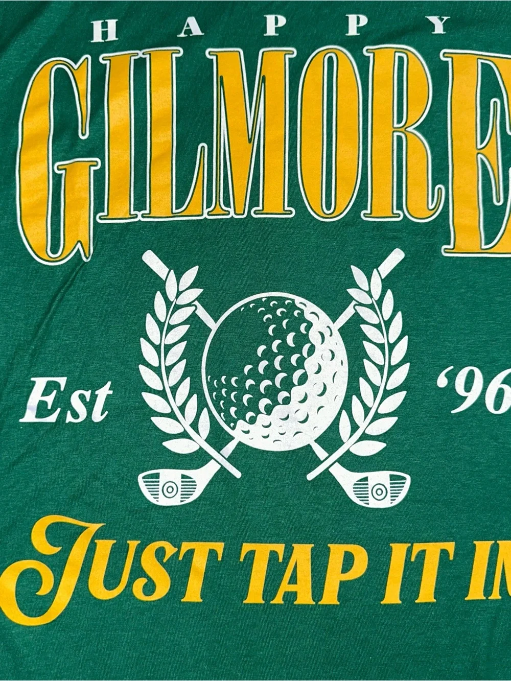 Happy Gilmore Men’s M Green Just Tap It In Golf Movie Graphic T-Shirt NWT